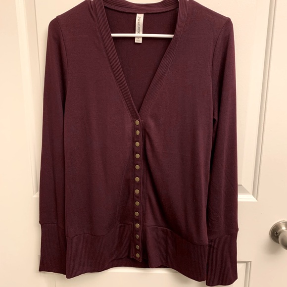 Zenana Outfitters Sweaters - Snap Cardigan